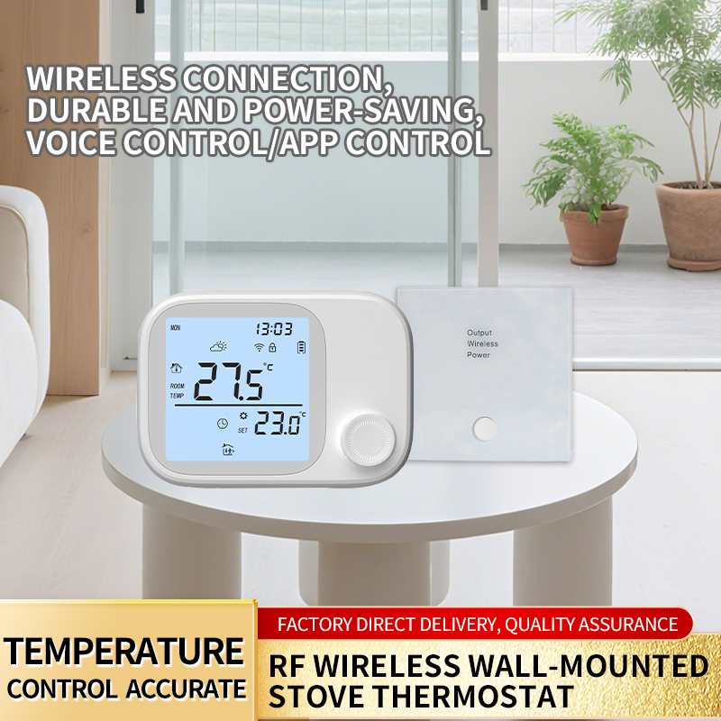With3 rf radyo frekansı 433 duvara monte fırın termostatı