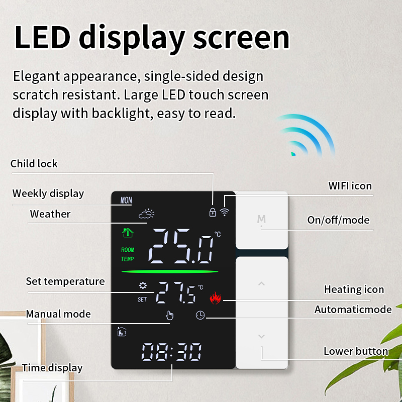 Sdm5 led düğme termostatı