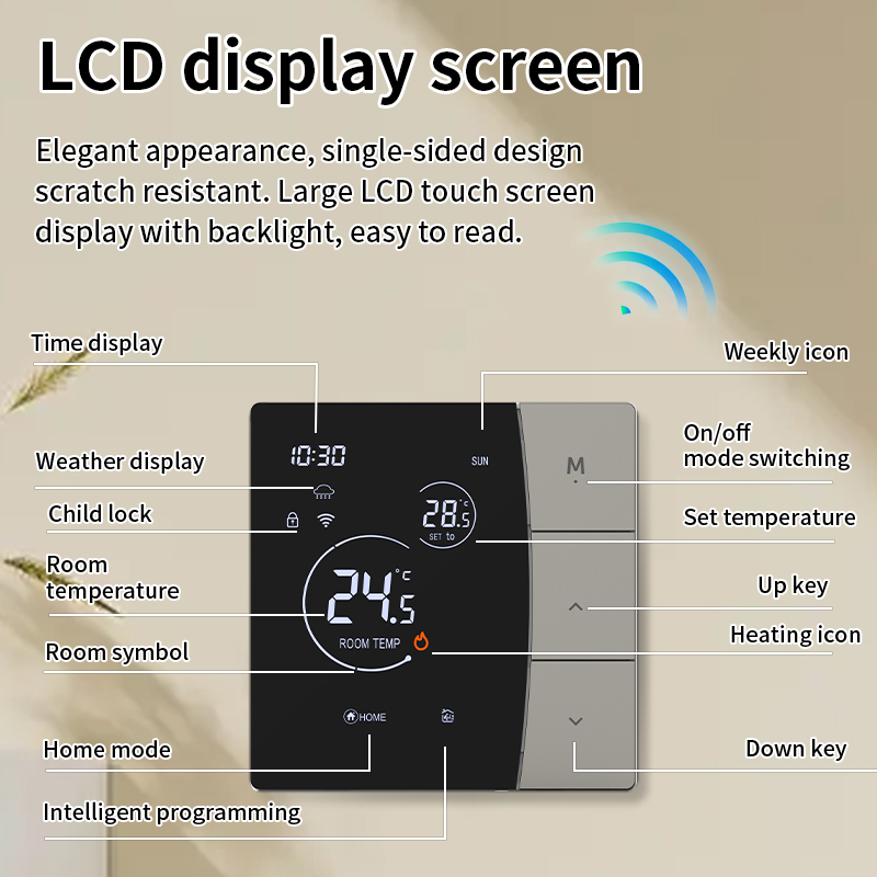 Sdm6 led düğme termostatı