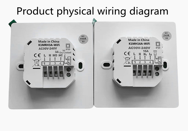 Model k1m düğmesi wifi termostat