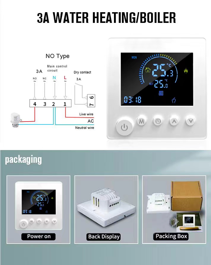 Model k1m düğmesi wifi termostat